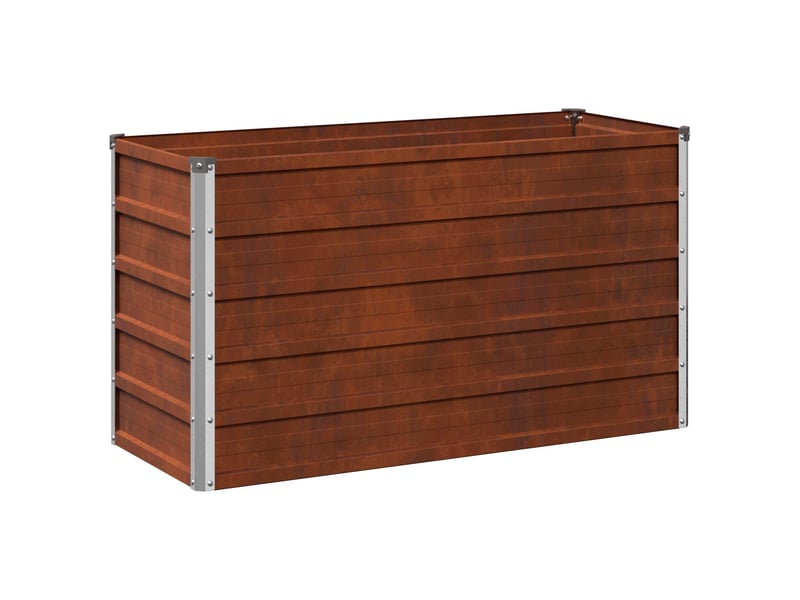 Jardinière - jardin surélevé rouillé 100 x 40 x 55 cm corton - Conforama A