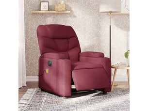Fauteuil relax électrique  <strong></strong> Tissu rouge