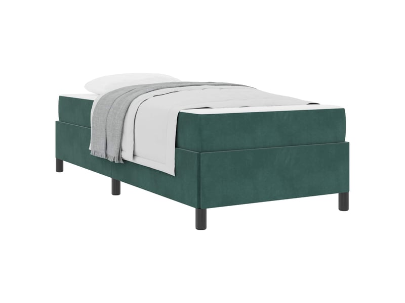  Lit simple- lit adulte -  cadre de lit vert foncé 80 x 200 cm tissu  - Conforama A