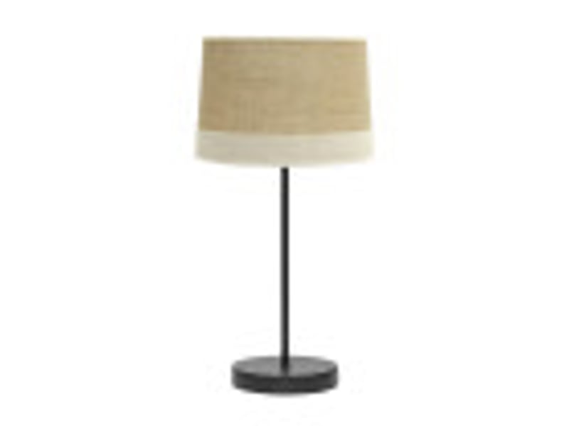  Lampe à poser fabrilamp tietar e14 coloris jutebeige 44 x 22 x 22 cm 186671015 - Conforama B