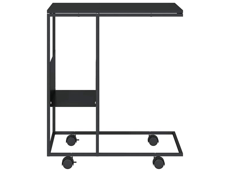  Table d'appoint | bout de canapé table basse avec roues noir 55x36x63,5 cm bois d'ingénierie shl9849  - Conforama D