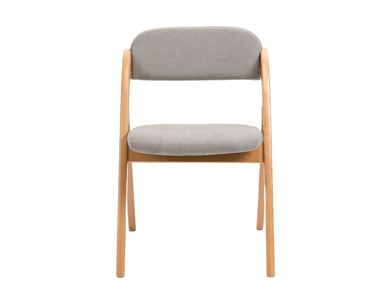  Lot de 2 chaises pliantes en bois de hêtre, grises  - Conforama B