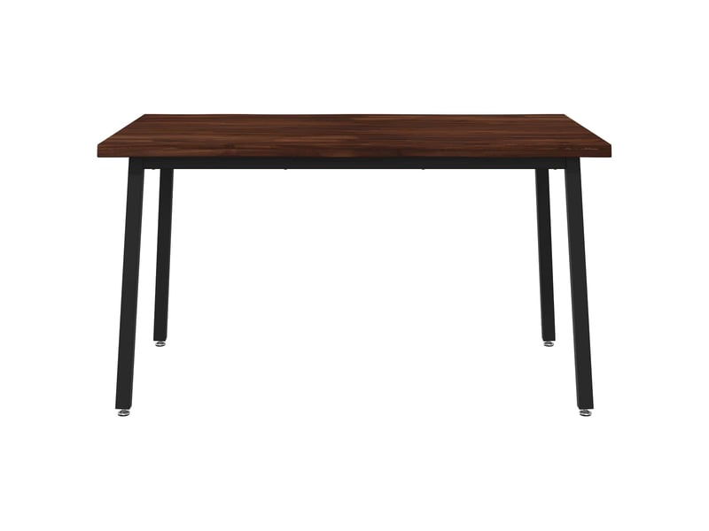  Table à manger moderne 120x90x75 cm bois d'acacia massif marron foncé et noir  - Conforama D