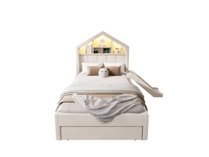 Lit combiné 90x200 cm <strong>MODFU</strong> <strong></strong> coloris beige