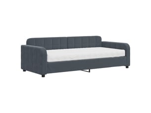 Lit simple 90x200 cm    coloris gris