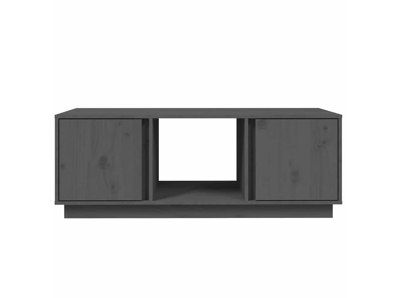  Table basse - table de salon - table à thé gris 110x50x40 cm bois massif de pin  - Conforama E