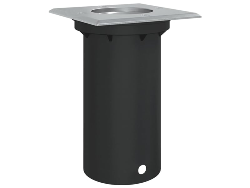  Lampe au sol d'extérieur carrée 10,5 x 10,5 x 14,5 cm éclairage polyvalent décoratif en aluminium noir 02_0056640  - Conforama A
