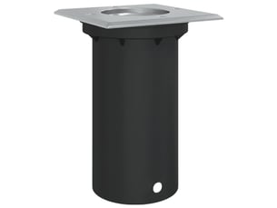 Lampe au sol d'extérieur carrée 10,5 x 10,5 x 14,5 cm éclairage polyvalent décoratif en aluminium noir 02_0056640