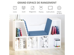 Bureau enfant 102 cm coloris bleu