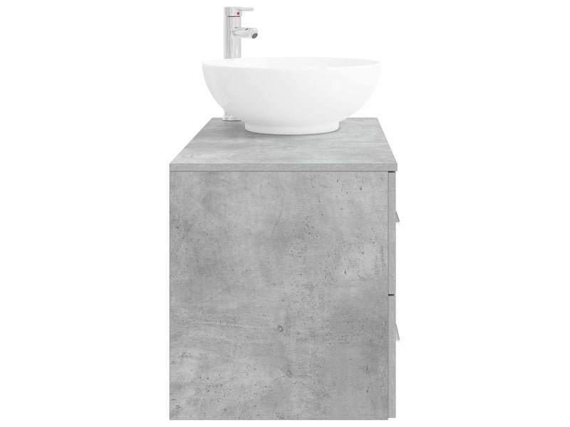  Ensemble de mobilier de salle de bain 2 pc gris béton cf64145  - Conforama D