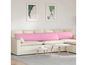 Lot de 2 coussins de canapé, coussins décoratifs tissu rose 200 x 40 cm cf58930