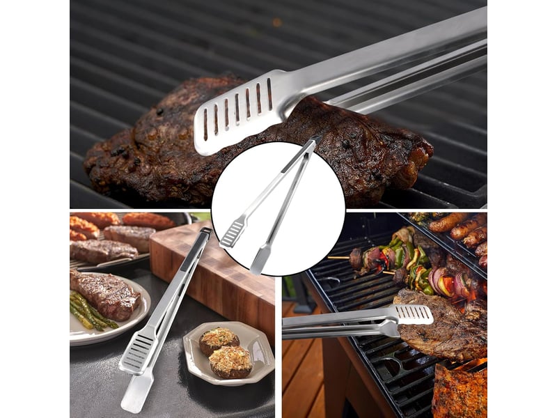 1 pièce pince barbecue, 45 cm pince cuisine inox, pince cuisine, ustensiles pour barbecue, pinces à grill haut de gamme pour la cuisson No Commercial reference - Conforama E