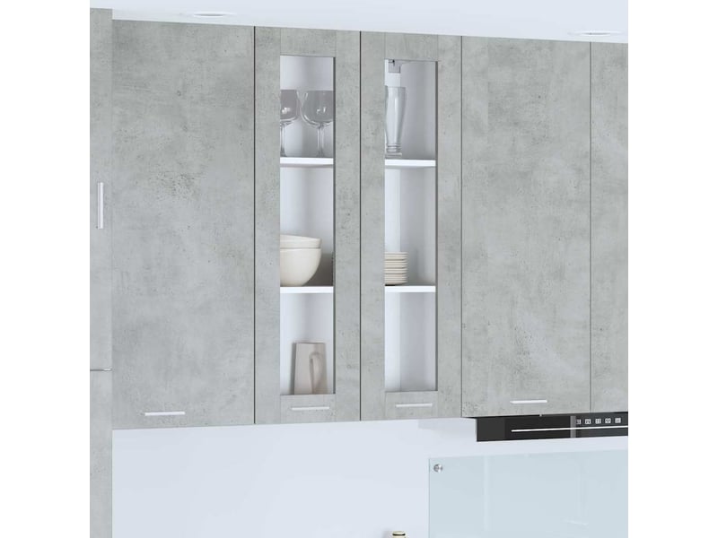  Meuble de rangement, armoire suspendue gris béton 60x31x100cm bois d'ingénierie shl8163  - Conforama B