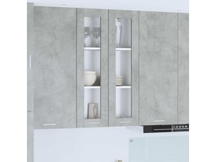 Meuble de rangement, armoire suspendue gris béton 60x31x100cm bois d'ingénierie shl8163