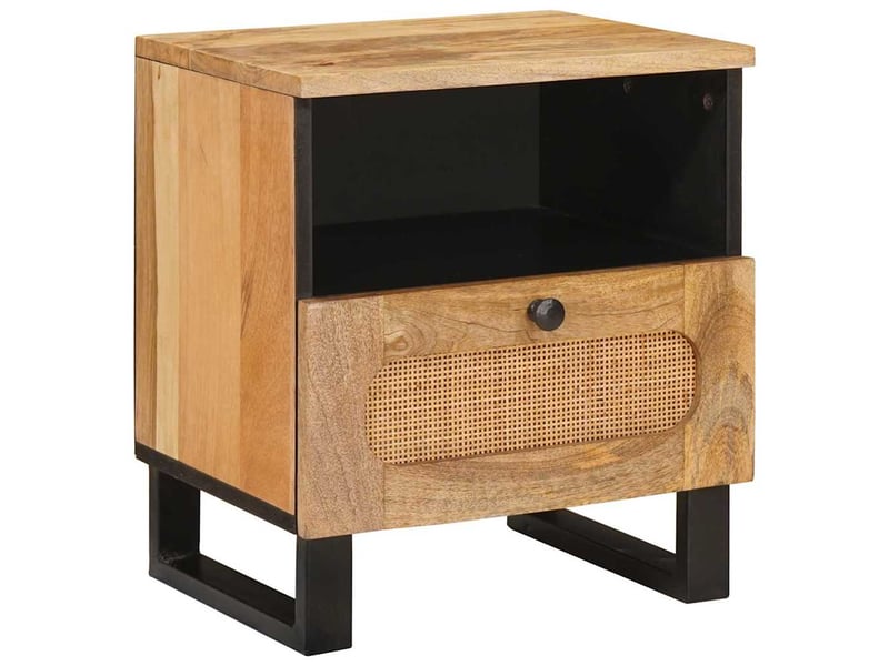  Table de chevet - cabinet de chevet - table de nuit 2 pièces naturel 40 x 33 x 46 cm  - Conforama B