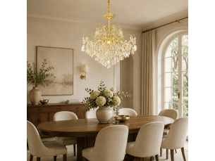 Lustre floral à la française e l 80 cm – éclairage 3 couleurs