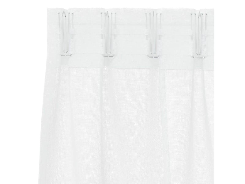  Lot de 2 rideaux en voile, voilage blanc 225 x 140 cm polyester cf43876  - Conforama E