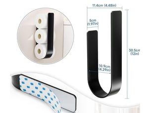 Rangement papier toilette, porte papier toilette pour 3 rouleaux de réserve métal