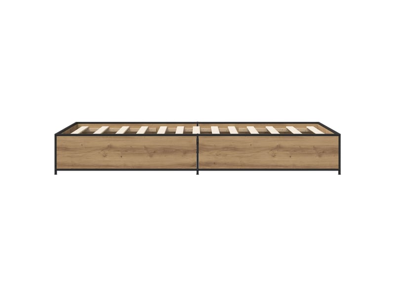  Lit simple- lit adulte -  cadre de lit chêne artisanal 80 x 200 cm bois d'ingénierie  - Conforama D