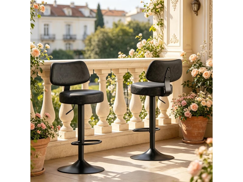  Tabourets de cuisine élégance lot de 2, hauteur réglable, bar et salle à manger modernes  - Conforama E