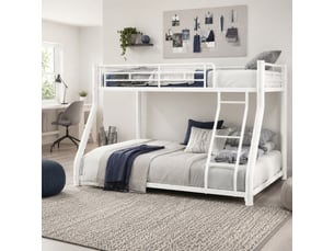 Lit superposé 90/140x190 cm <strong>HAUSS SPOLE</strong> <strong></strong> coloris blanc