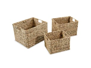 Panier de rangement 3 pcs jacinthe d'eau