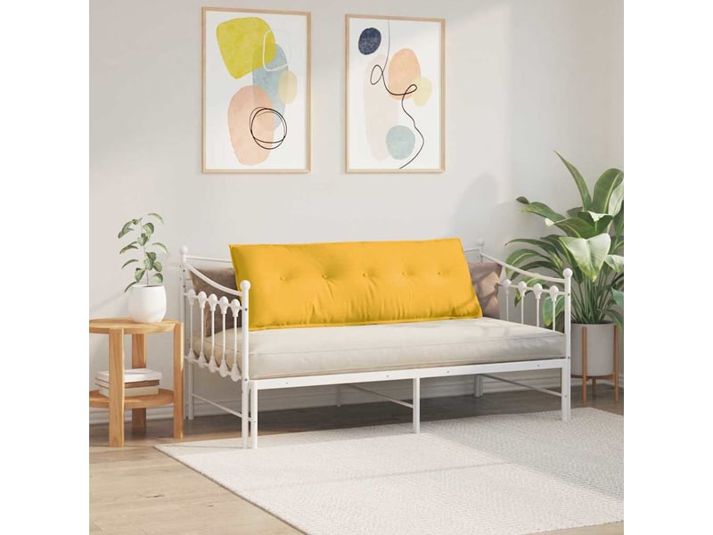  Coussin de dos, coussin de dossier jaune clair 140 x 50 cm tissu en velours côtelé cf54774  - Conforama D