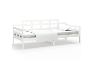 Lit simple 90x200 cm coloris blanc