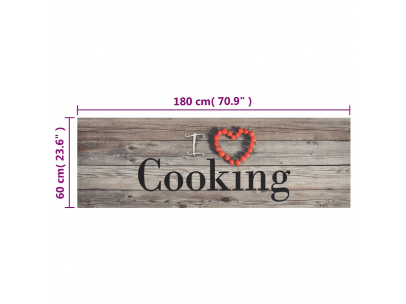  Tapis de cuisine lavable velours cuisine gris 60x180 cm - comfortxl 136547 - Conforama E