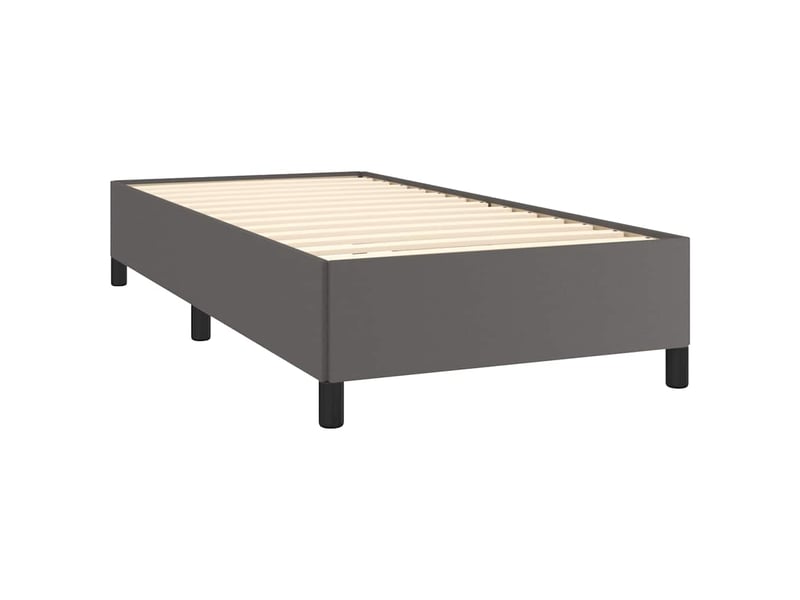  Lit simple- lit adulte -  cadre de lit sans matelas gris 90x190 cm similicuir  - Conforama C