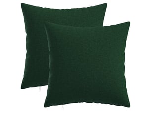 Lot de 2 coussins avec oreiller, coussins décoratifs heerlen vert foncé tissu cf50367
