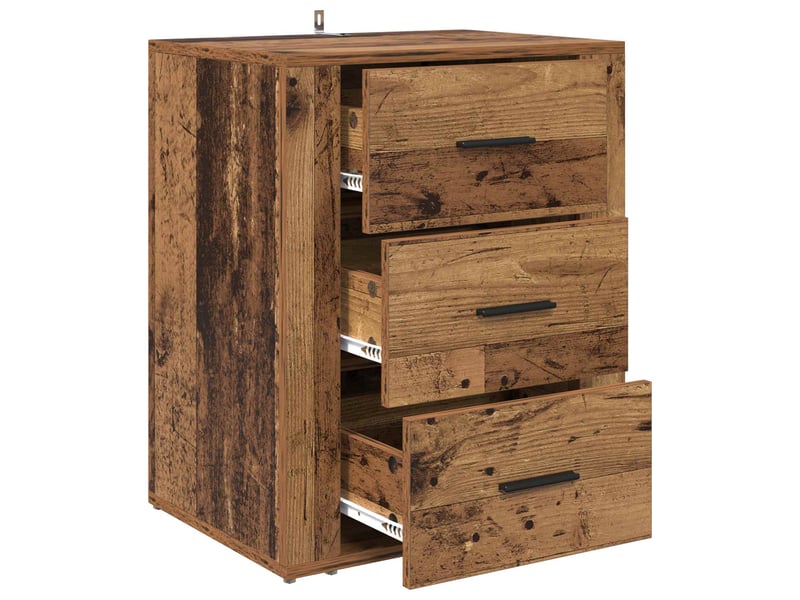  Table de chevet - cabinet de chevet - table de nuit bois ancien 35 x 50 x 60 cm bois d'ingénierie  - Conforama D