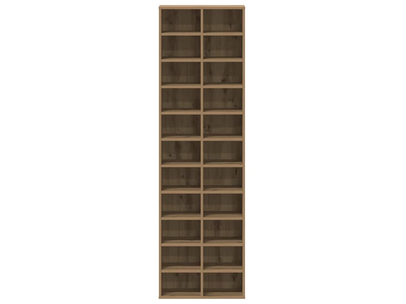  Meuble à chaussures, armoire à chaussures chêne artisanal 54x34x183cm bois ingénierie  - Conforama E