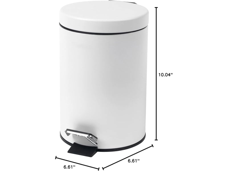  Poubelle à pédale pour salle de bain, capacité 3l, mini poubelle ronde  - Conforama B
