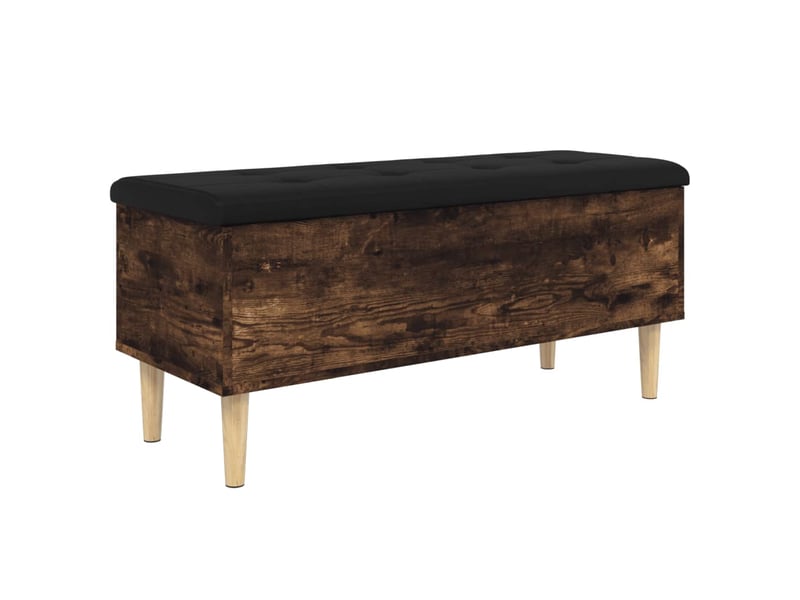  Banc chambre, banc de rangement chêne fumé 102x42x46 cm bois d'ingénierie  - Conforama A