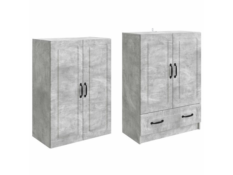  Buffet - ensemble de meubles 2 pc gris béton bois d'ingénierie  - Conforama D