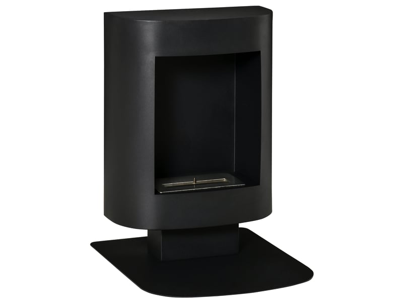  Cheminée noire au bioéthanol sur pied, réservoir 0,9 l, 20 m², 46,5 x 53 x 65 cm  - Conforama A