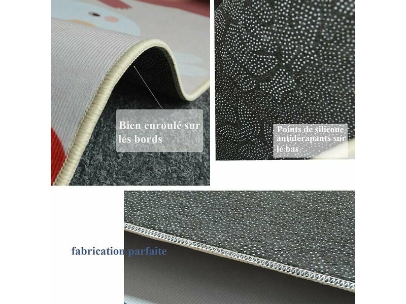  Tapis de jeu bébé tapis enfant chambre lavable antidérapant 80x160cm - renard PA308038JJZJ - Conforama C