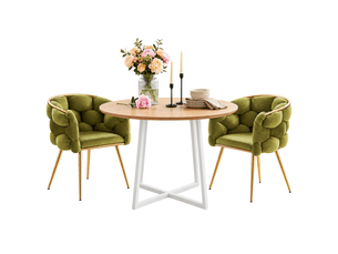 Fauteuil d’appoint moderne, chaise de coiffeuse avec structure en métal, lot de 2