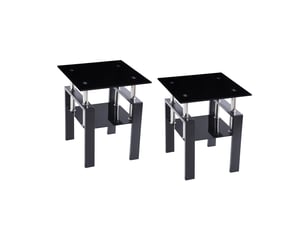Table basse carré(e) coloris noir OKMYHOME - 45.01 cmx45.01 cm