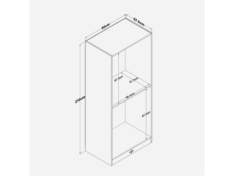  Armoire dressing 2 portes avec tringles à vêtements echo  - Conforama D