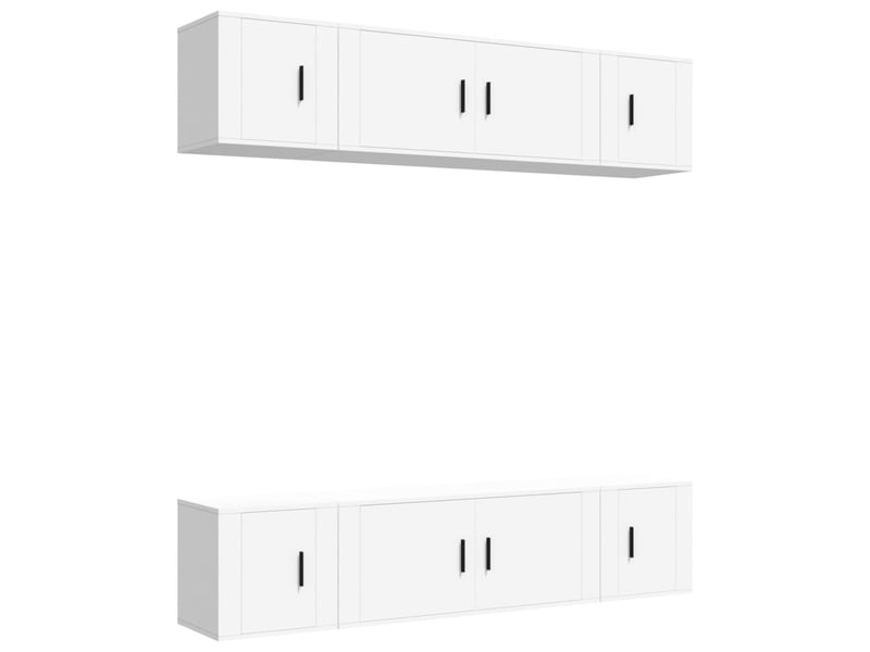  Ensemble de meubles tv 6 pcs blanc bois d'ingénierie shl24033  - Conforama A