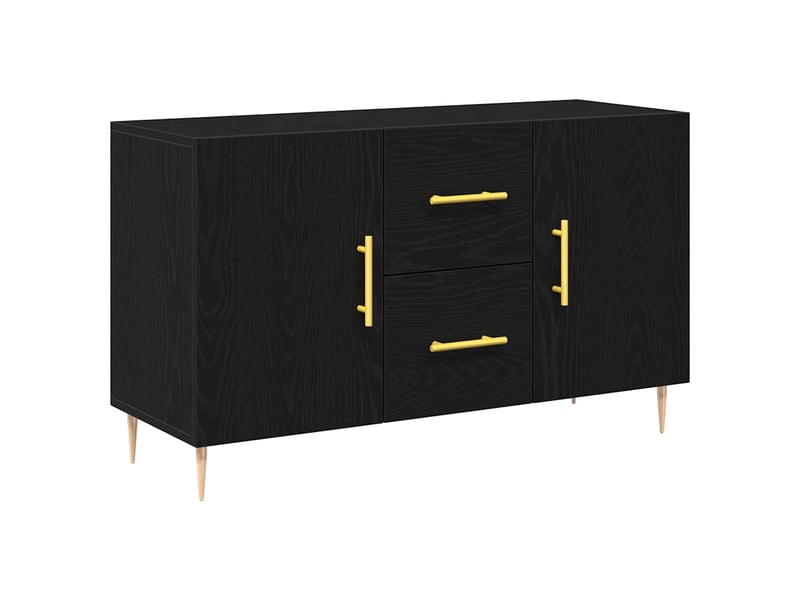 Buffet - bahut - meuble de rangement chêne noir 100 x 36 x 60 cm bois d'ingénierie - Conforama A