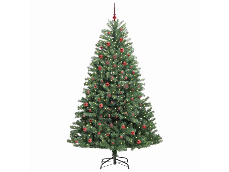  Sapin de noël, arbre de noël artificiel à branches articulées vert 210 cm cf61099  - Conforama C