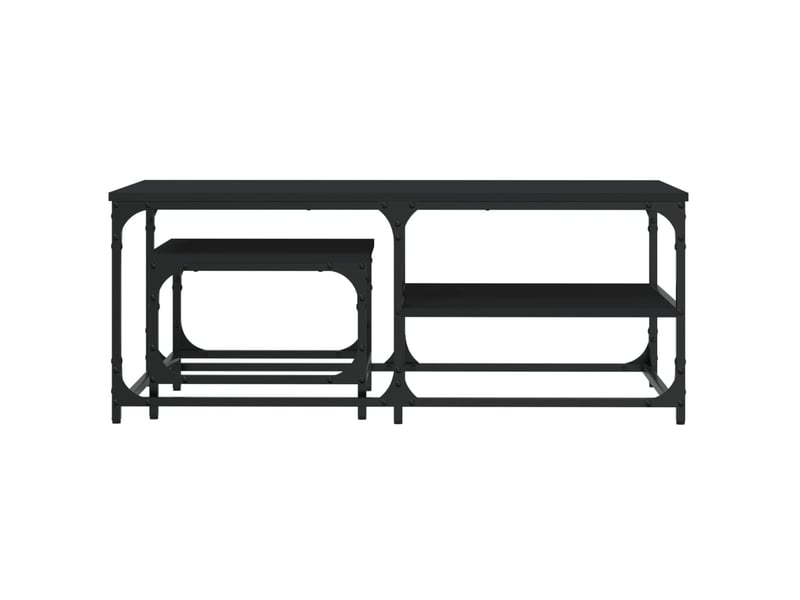  Tables basses gigognes 2 pcs | table de salon noir bois d'ingénierie shl9577  - Conforama D