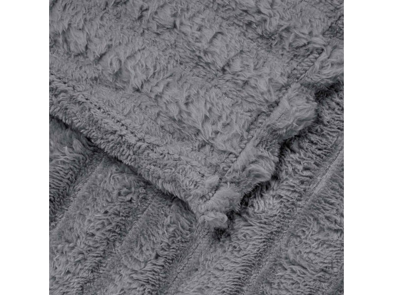  Plaid canapé gris foncé 270x240 cm 1.73 kg polaire  - Conforama E