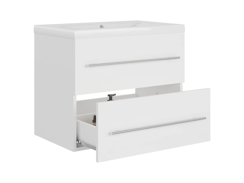  Armoire d'évier avec lavabo intégré blanc aggloméré shl1940  - Conforama D