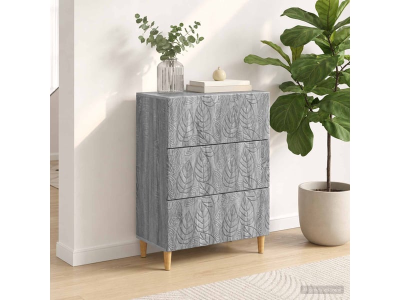  Armoire de rangement bureau, armoire à tiroirs sonoma gris 66 x 34,5 x 90 cm shl9630  - Conforama B