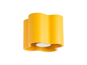 Plafonnier ovio 1 jaune gu10 aluminium moderne 10x12x12cm