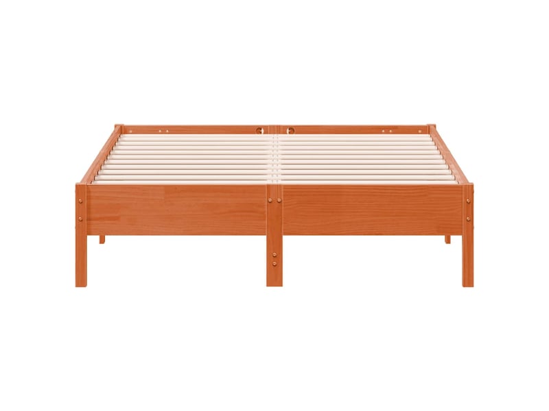  Lit double- lit adulte -  cadre de lit sans matelas  marron 120x190cm bois pin massif  - Conforama C